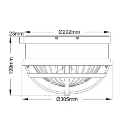 Deckenleuchten|Badezimmer Lampe*Elstead Deckenleuchte Metall Glas D: 30,5 cm rund 2x E27