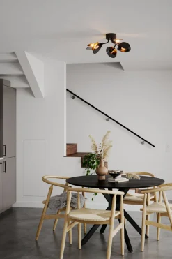 Deckenleuchten|Flurlampen*By Rydéns Deckenleuchte Metall Glas 70 cm breit 6x G9 Modern