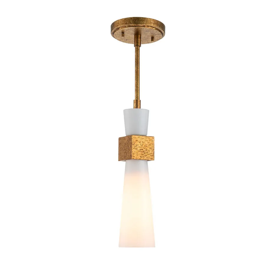 Deckenleuchten|Küchenlampen*Elstead Deckenleuchte Metall Glas in Gold Antik Weiß E27 verstellbar