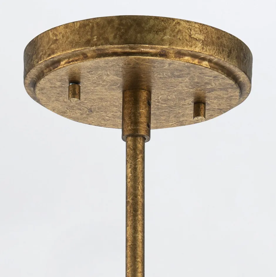 Deckenleuchten|Küchenlampen*Elstead Deckenleuchte Metall Glas in Gold Antik Weiß E27 verstellbar