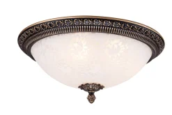Deckenleuchten|Badezimmer Lampe*Maytoni Deckenleuchte Metall Glas rund D: 37 cm E27 3-flammig
