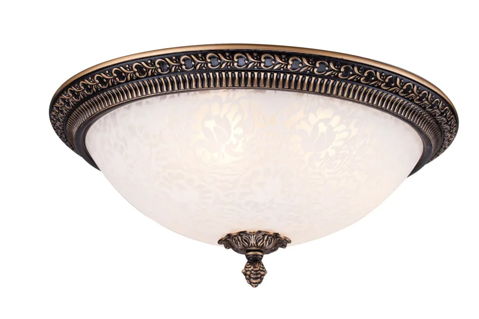 Deckenleuchten|Badezimmer Lampe*Maytoni Deckenleuchte Metall Glas rund D: 37 cm E27 3-flammig