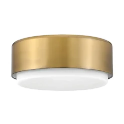 Deckenleuchten|Flurlampen*Elstead Deckenleuchte Metall Glas D: 30,5 cm rund 2x E27 Messing Weiß