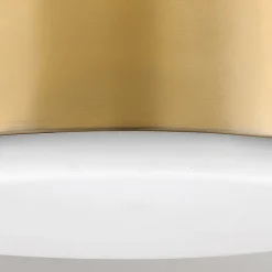 Deckenleuchten|Flurlampen*Elstead Deckenleuchte Metall Glas D: 30,5 cm rund 2x E27 Messing Weiß