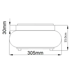 Flurlampen|Bürolampen*Elstead Deckenleuchte Metall Glas Ø 30,5 cm IP44 Chrom Bad