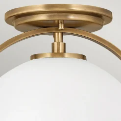 Deckenleuchten|Badezimmer Lampe*Elstead Deckenleuchte Metall Glas rund Ø 28,2 cm E27 Vintage