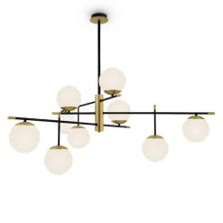 Deckenleuchten|Badezimmer Lampe*Maytoni Deckenleuchte Metall Glas E14 131,5 cm breit Modern OLE