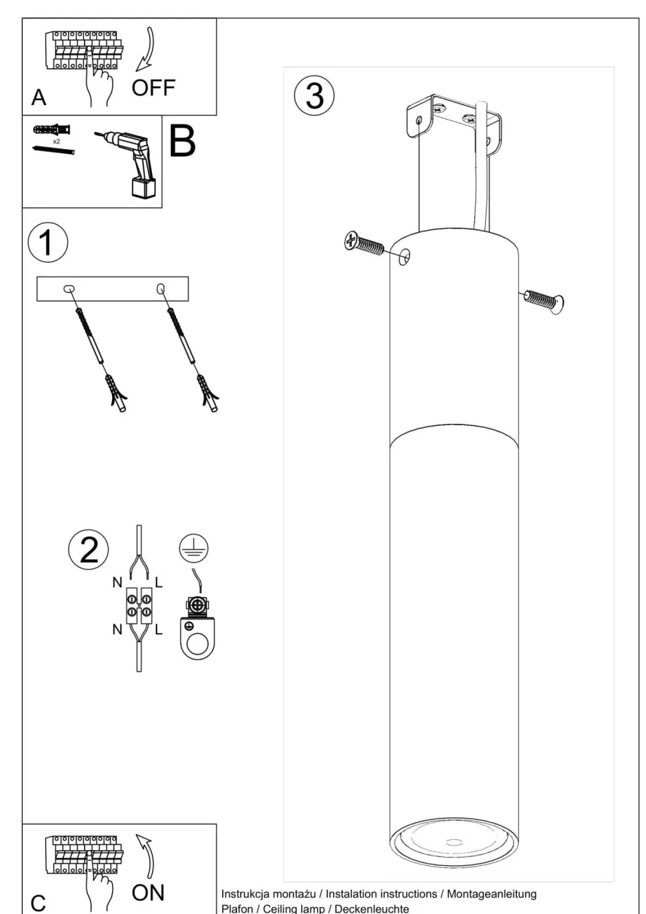 Sollux Deckenleuchte Metall Holz H: 30 cm Skandinavisch GU10< Küchenlampen|Lampen Aus Aller Welt