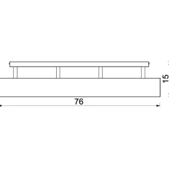 Deckenleuchten|Flurlampen*Luminex Deckenleuchte Metall Holz Schwarz Natur GU10 4-flammig