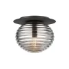 Deckenleuchten|Badezimmer Lampe*Maytoni Deckenleuchte Metall Rauchglas Ø 35 cm rund E27 Modern