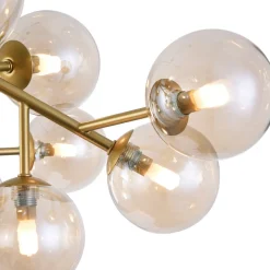 Deckenleuchten|Badezimmer Lampe*Maytoni Deckenleuchte Metall Rauchglas G9 B: 75 cm Kugelschirm