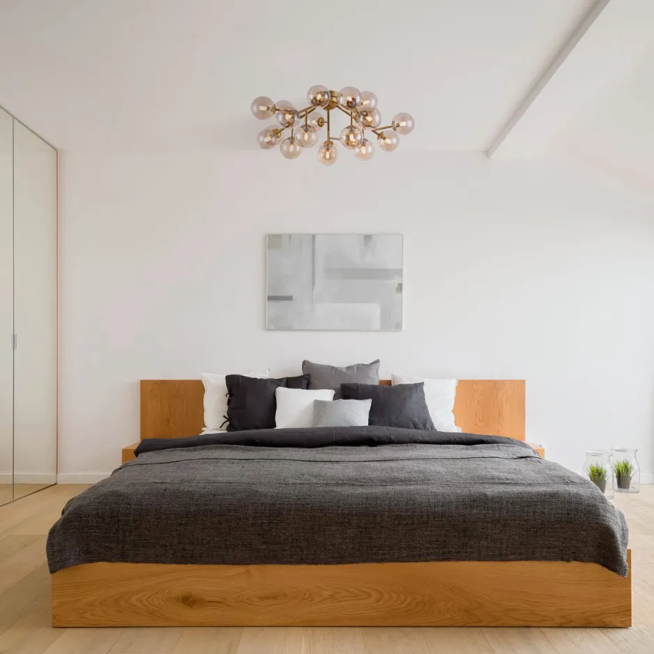 Deckenleuchten|Badezimmer Lampe*Maytoni Deckenleuchte Metall Rauchglas G9 B: 75 cm Kugelschirm