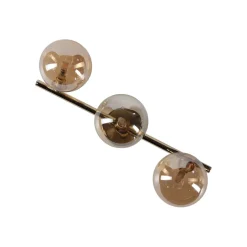 Glaslampen|Metall Lampen*TK Lighting Deckenleuchte Metall Rauchglas 47 cm klein in Gold Bernstein