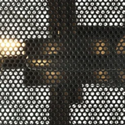 Deckenleuchten|Flurlampen*Searchlight Deckenleuchte Metall rund Ø 45 cm 3x E27 Schwarz Retro