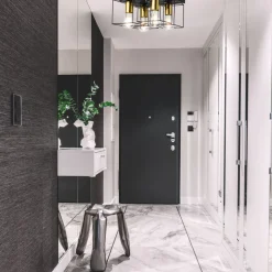 Lamkur Deckenleuchte Metall Schwarz Gold B: 30 cm 4x E27 Modern< Deckenleuchten|Flurlampen