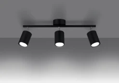 Sollux Deckenleuchte Metall schwenkbar 3-flammig Schwarz< Deckenleuchten|Flurlampen