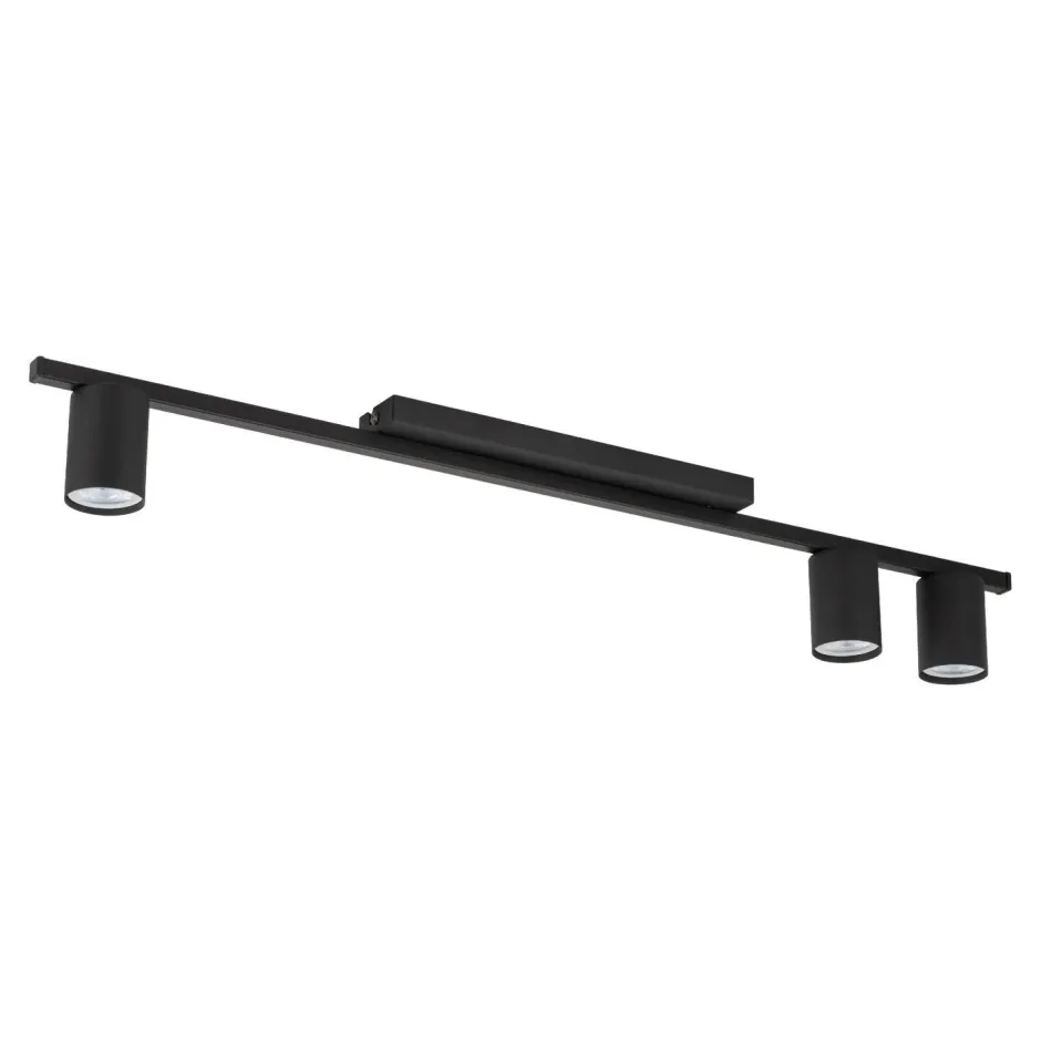 Wohnzimmerlampen|Bürolampen*TK Lighting Deckenleuchte Metall Schwarz 80 cm lang 3-flammig