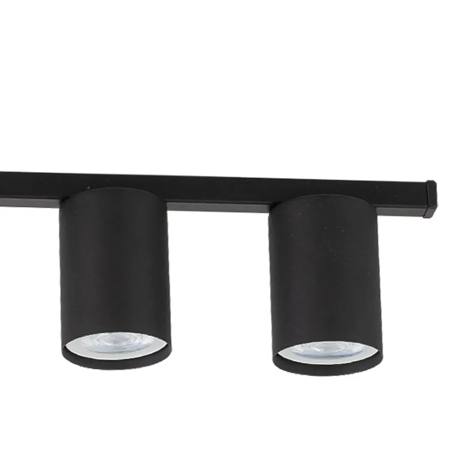 Wohnzimmerlampen|Bürolampen*TK Lighting Deckenleuchte Metall Schwarz 80 cm lang 3-flammig