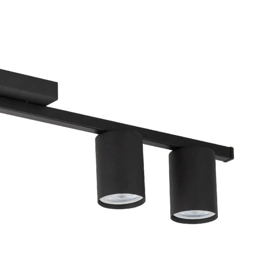 Wohnzimmerlampen|Bürolampen*TK Lighting Deckenleuchte Metall Schwarz 80 cm lang 3-flammig