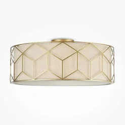 Deckenleuchten|Flurlampen*Maytoni Deckenleuchte Metall Stoff E27 D: 57 cm rund Modern