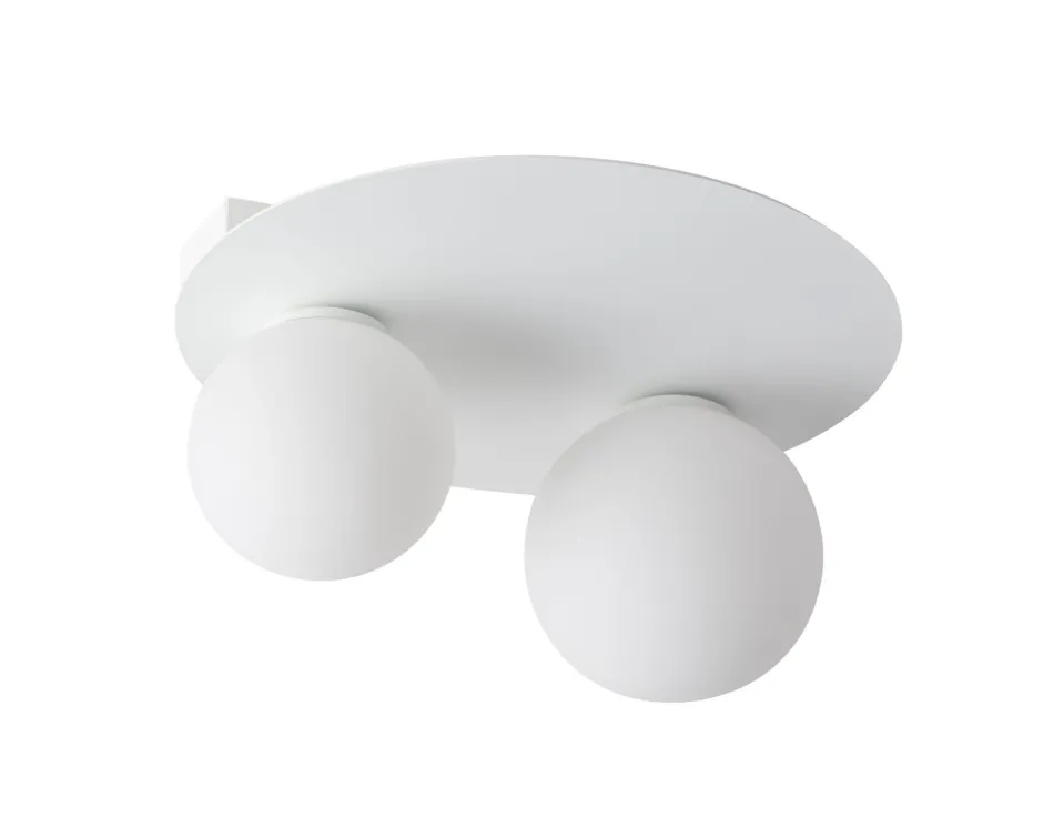 Sigma Deckenleuchte Metall Weiß Glas Kugeln Ø12,1 cm blendarm< Deckenleuchten|Flurlampen