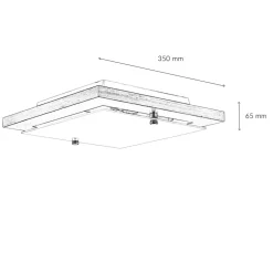 Lamkur Deckenleuchte mit Holz Weiß Wohnzimmer eckig< Holzlampen|Moderne Lampen