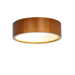 Lamkur Deckenleuchte mit Holz Zimmerlampe Wohnzimmer rund< Holzlampen|Moderne Lampen