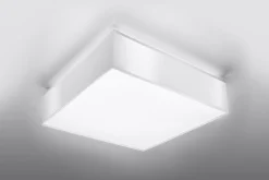 Deckenleuchten|Flurlampen*Sollux Deckenleuchte Modern 55 cm breit Weiß quadratisch