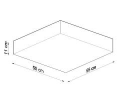 Deckenleuchten|Flurlampen*Sollux Deckenleuchte Modern 55 cm breit Weiß quadratisch