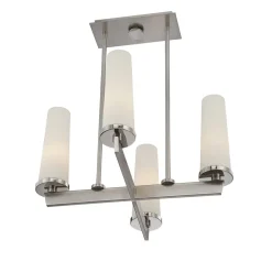 Elstead Deckenleuchte Modern in Nickel Weiß Höhe verstellbar< Deckenleuchten|Moderne Lampen