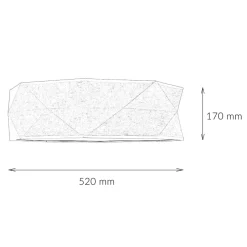 TK Lighting Deckenleuchte Modern Leinen 52 cm breit 4x E27 wohnlich< Moderne Lampen|Wohnzimmerlampen