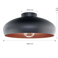 Deckenleuchten|Flurlampen*Eglo Deckenleuchte Mogano Kupfer Ø40cm