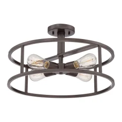 Elstead Deckenleuchte PEROY Bronze Ø46cm kürzbar Lampe< Deckenleuchten|Flurlampen