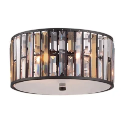 Deckenleuchten|Flurlampen*Elstead Deckenleuchte PRISM Silber Ø42cm Jugendstil Lampe