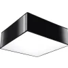 Wohnzimmerlampen|Moderne Lampen*Sollux Deckenleuchte quadratisch 25 cm breit flach Schwarz