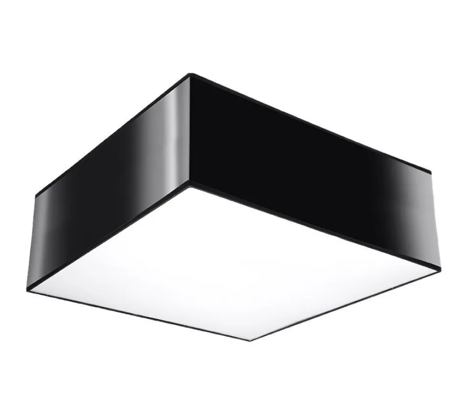 Wohnzimmerlampen|Moderne Lampen*Sollux Deckenleuchte quadratisch 25 cm breit flach Schwarz