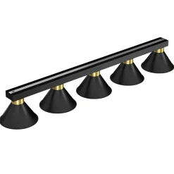 Deckenleuchten|Flurlampen*Luminex Deckenleuchte RIAN Metall 5-flammig Schwarz Gold