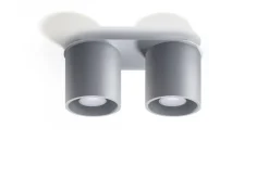 Deckenleuchten|Flurlampen*Sollux Deckenleuchte RODA in Grau 2-flmg