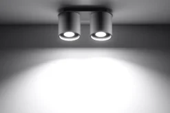 Deckenleuchten|Flurlampen*Sollux Deckenleuchte RODA in Grau 2-flmg