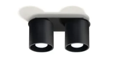 Sollux Deckenleuchte RODA in Schwarz 2-flmg< Deckenleuchten|Flurlampen