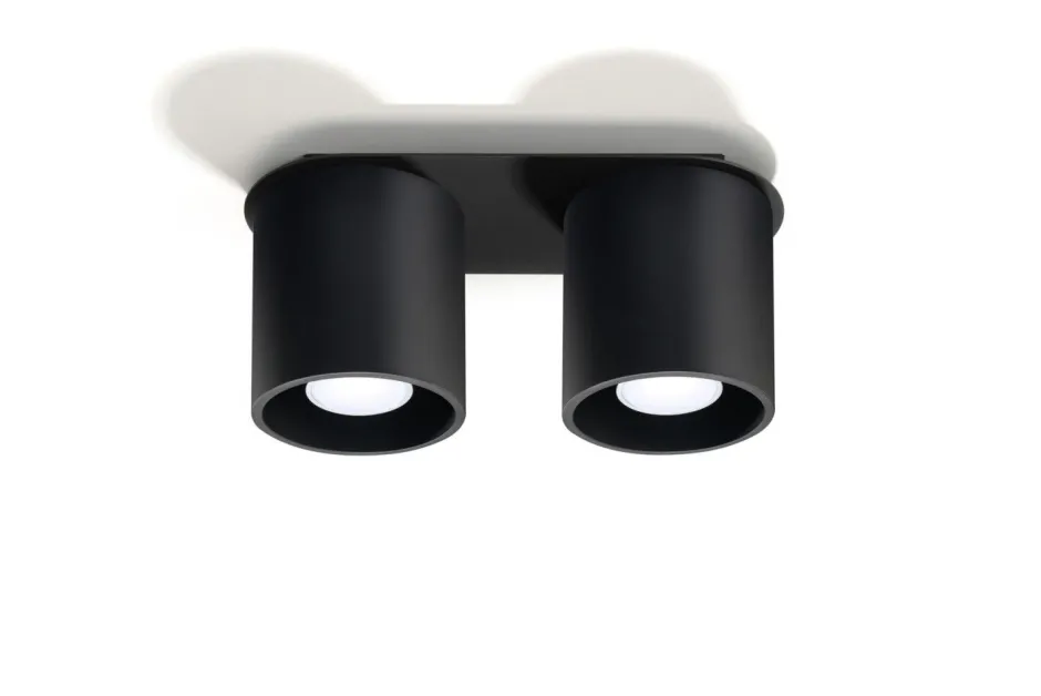 Sollux Deckenleuchte RODA in Schwarz 2-flmg< Deckenleuchten|Flurlampen