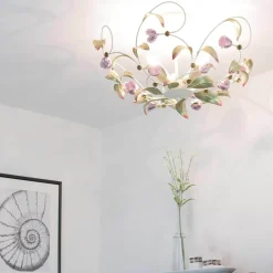 Florale Lampen|Wohnzimmerlampen*Luminex Deckenleuchte ROSE Ø64cm 3-flmg