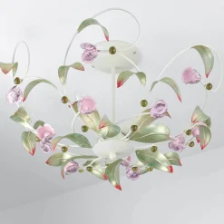 Florale Lampen|Wohnzimmerlampen*Luminex Deckenleuchte ROSE Ø64cm 3-flmg