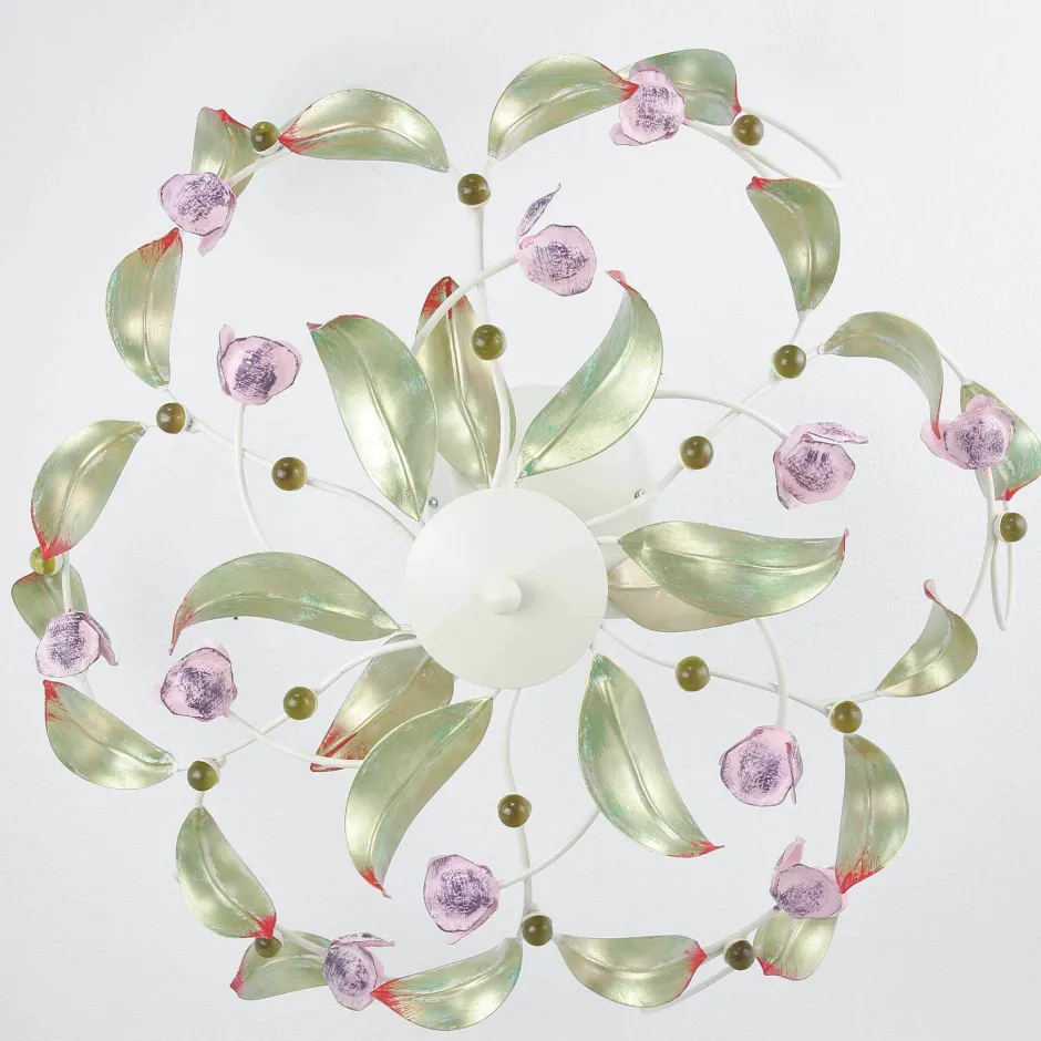 Florale Lampen|Wohnzimmerlampen*Luminex Deckenleuchte ROSE Ø64cm 3-flmg