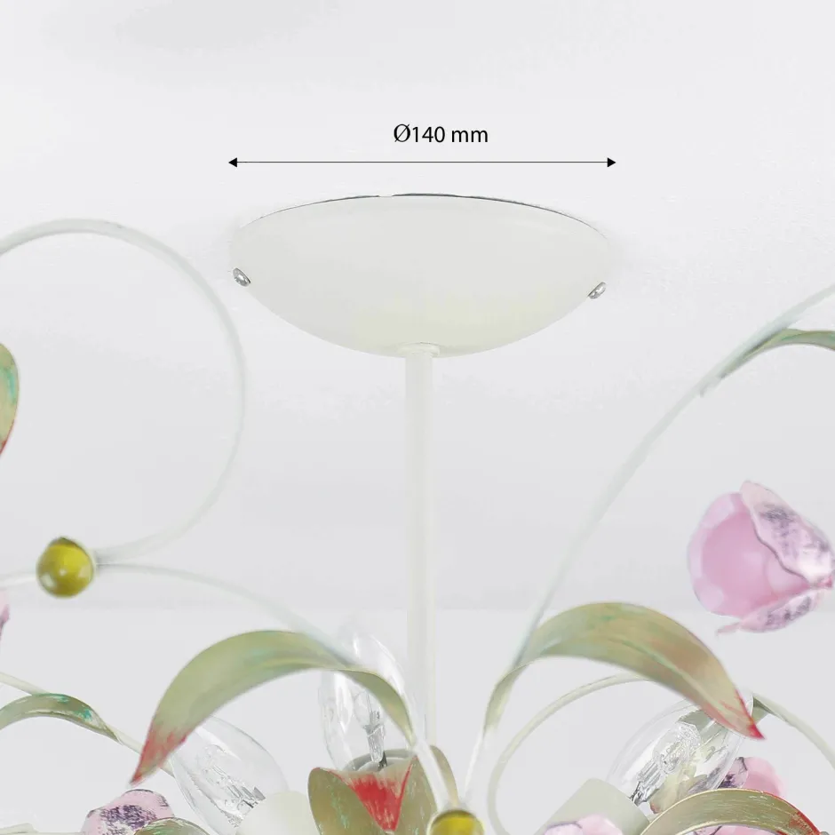 Florale Lampen|Wohnzimmerlampen*Luminex Deckenleuchte ROSE Ø64cm 3-flmg