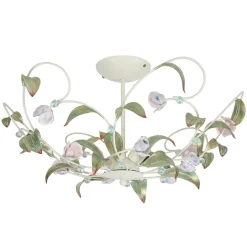Luminex Deckenleuchte ROSE Ø64cm 5-flmg< Florale Lampen|Wohnzimmerlampen