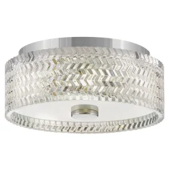 Deckenleuchten|Flurlampen*Elstead Deckenleuchte rund Ø 30,5 cm Chrom E27 Kristall Schirm