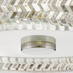 Deckenleuchten|Flurlampen*Elstead Deckenleuchte rund Ø 30,5 cm Chrom E27 Kristall Schirm