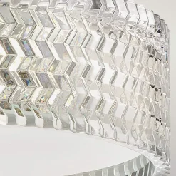 Deckenleuchten|Flurlampen*Elstead Deckenleuchte rund Ø 30,5 cm Chrom E27 Kristall Schirm