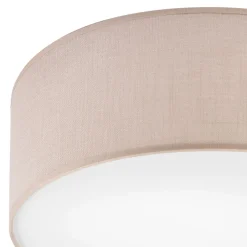 Lamkur Deckenleuchte rund Ø 35 cm Stoff Modern Beige blendarm E27< Deckenleuchten|Flurlampen